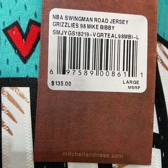 Mitchell & Ness NBA Swingman Road Jersey Grizzlies Mike Bibby 1998-99 Mens - Picture 7 of 10